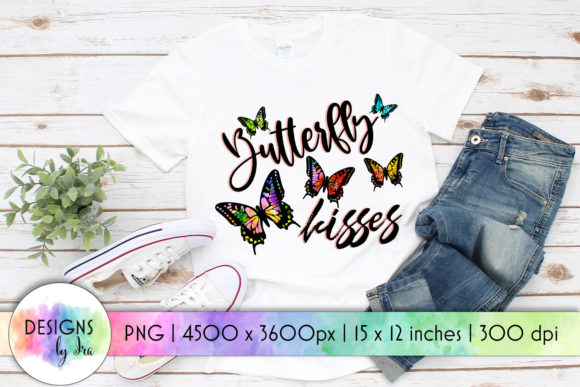 Butterfly Kisses: A Vibrant T-Shirt Design for Local Brands