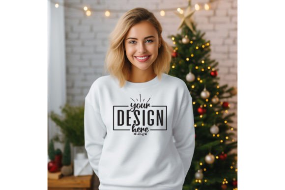 Christmas Girl White Sweatshirt Mockups: A Graphics Gem