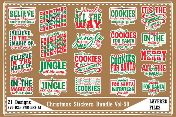 Christmas Stickers Bundle Vol-50: A Festive Embroidery Review