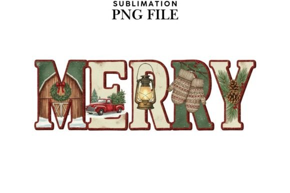 Christmas Words Png Design for T-shirts: Festive Graphics & Illustrations