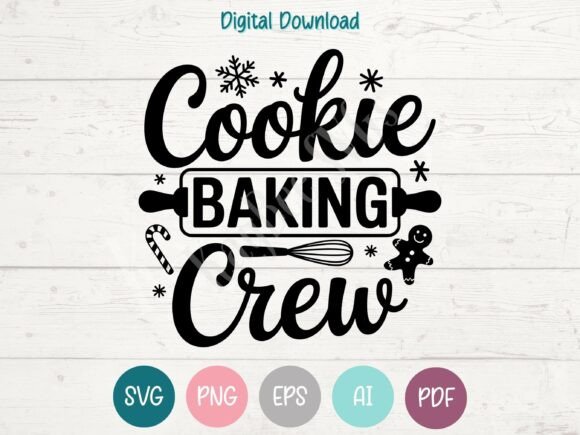 Cookie Baking Crew - Christmas SVG PNG for Graphics and T-Shirt Designs