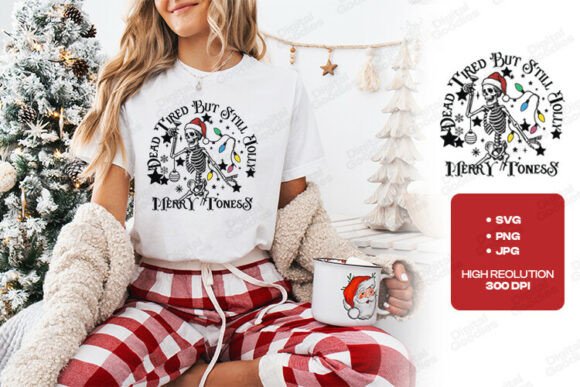 Dead Tired but Still Jolly Skeleton SVG