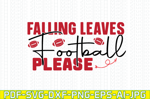 Falling Leaves Football Please: Perfect for T-Shirt Designs and Graphics