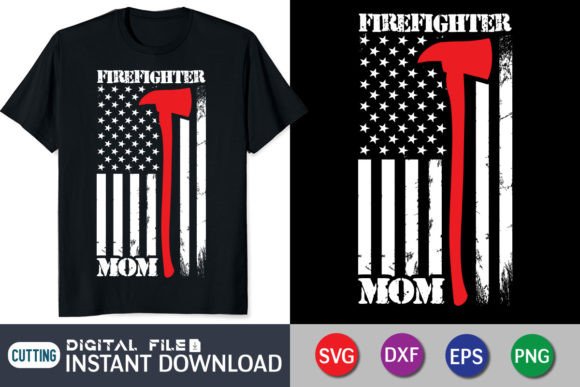 Firefighter Mom American Flag T-Shirt: A Bold Graphics Choice