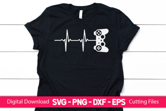 Gamer Heartbeat T-Shirt: A Versatile Graphic for Print Templates