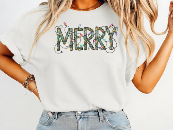 Merry Christmas Coquette Preppy T-Shirt: A Stylish Graphics Asset