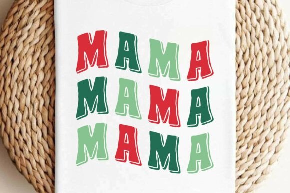 Retro Christmas Mama SVG T-shirt Design: A Unique Graphics Asset