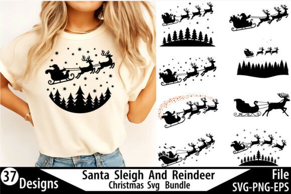 Review: Santa Sleigh and Reindeer SVG Bundle for T-Shirt Designs