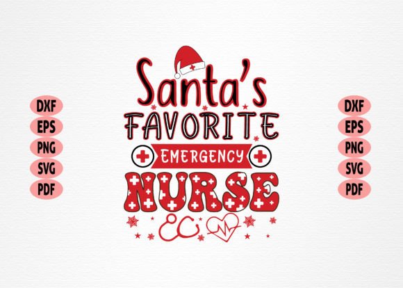 Santa’s Favorite Emergency Nurse: A Unique T-Shirt Design